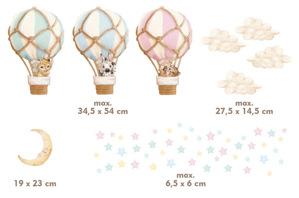 stickers muraux chambre bebe animaux pastel