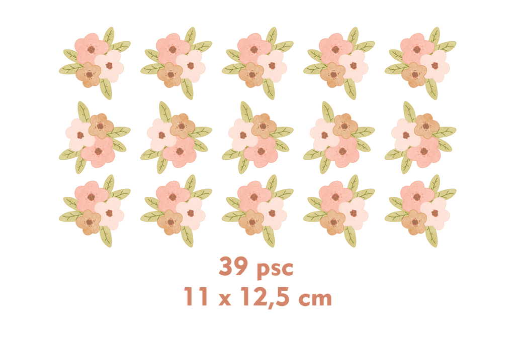 stickers muraux petits bouquets fleurs enfant