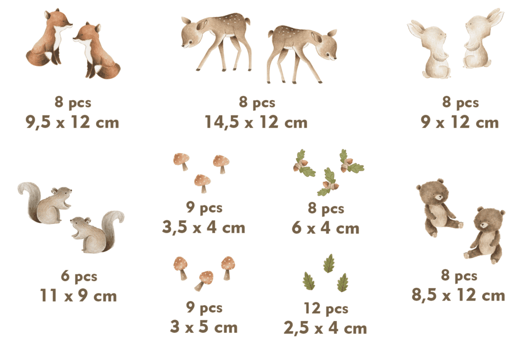 sticker mur bebe foret minimaliste