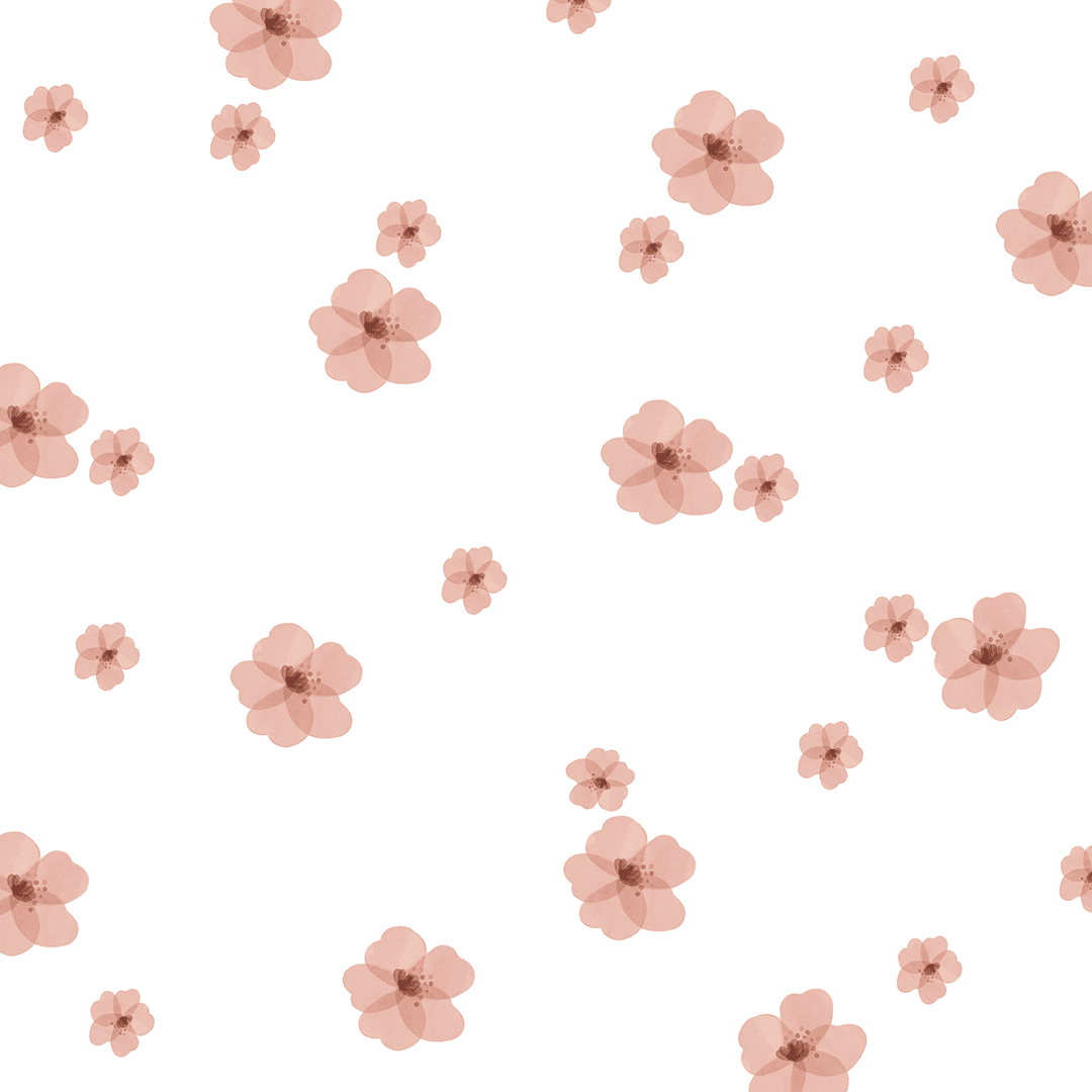 stickers muraux fleurs rose poudré motif délicat enfant