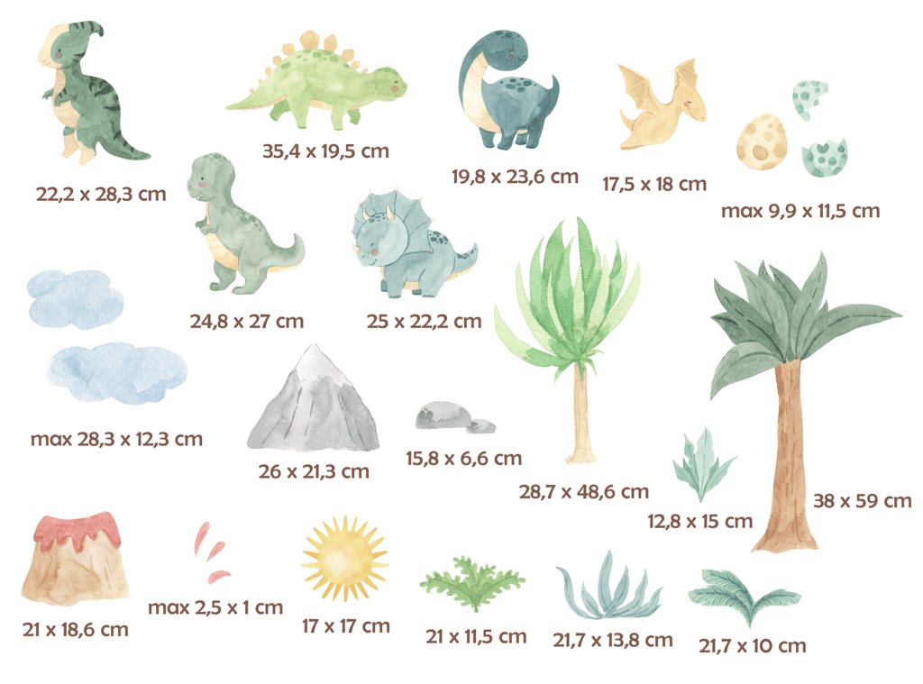 petits dinosaures muraux decoration bebe