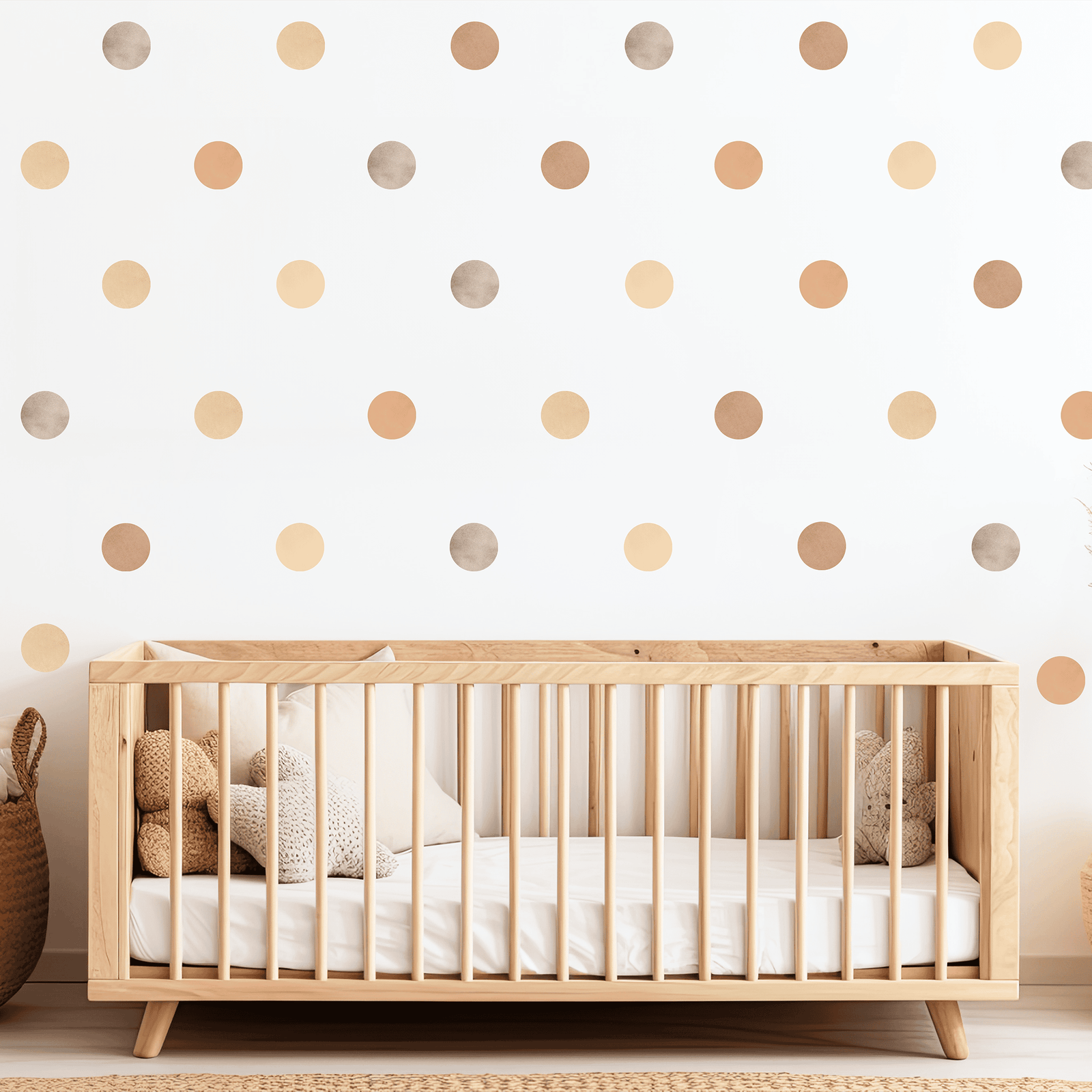 pois muraux marron enfant