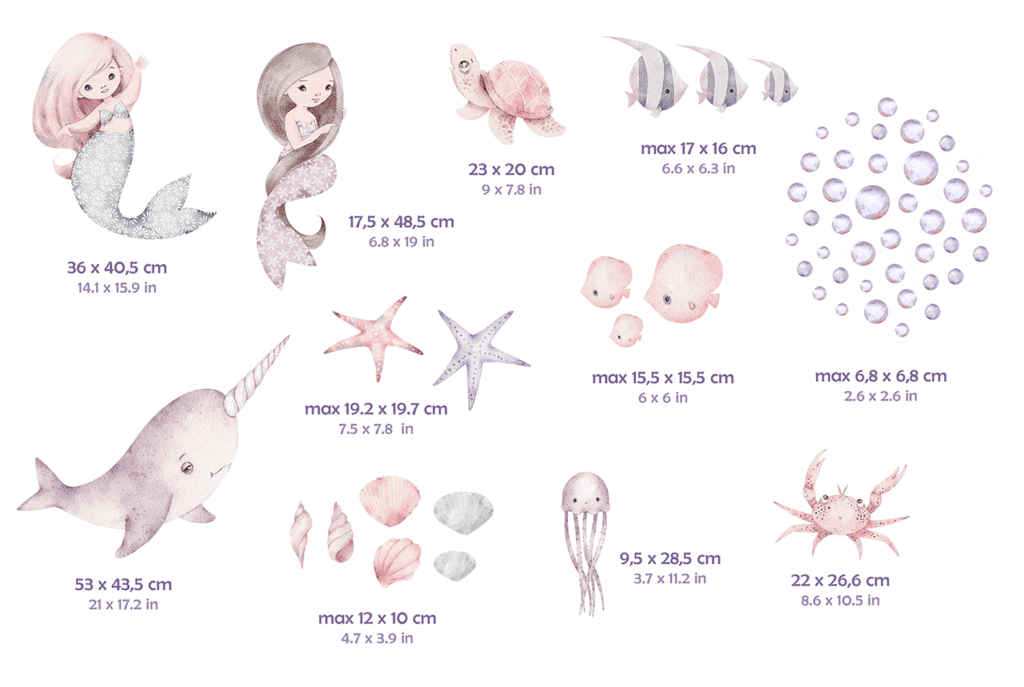 stickers muraux univers marin narval