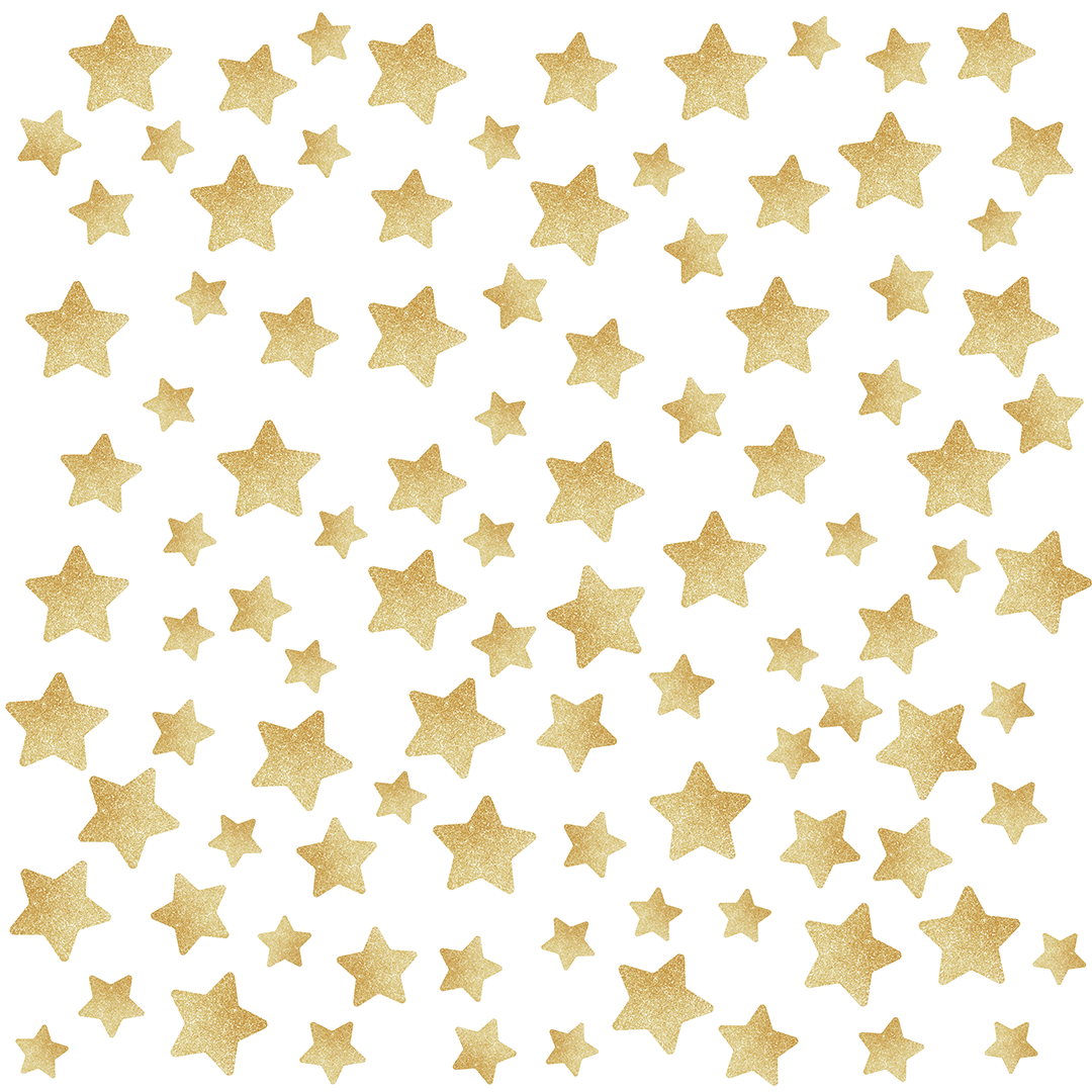 etoiles dorees mur decoration bebe