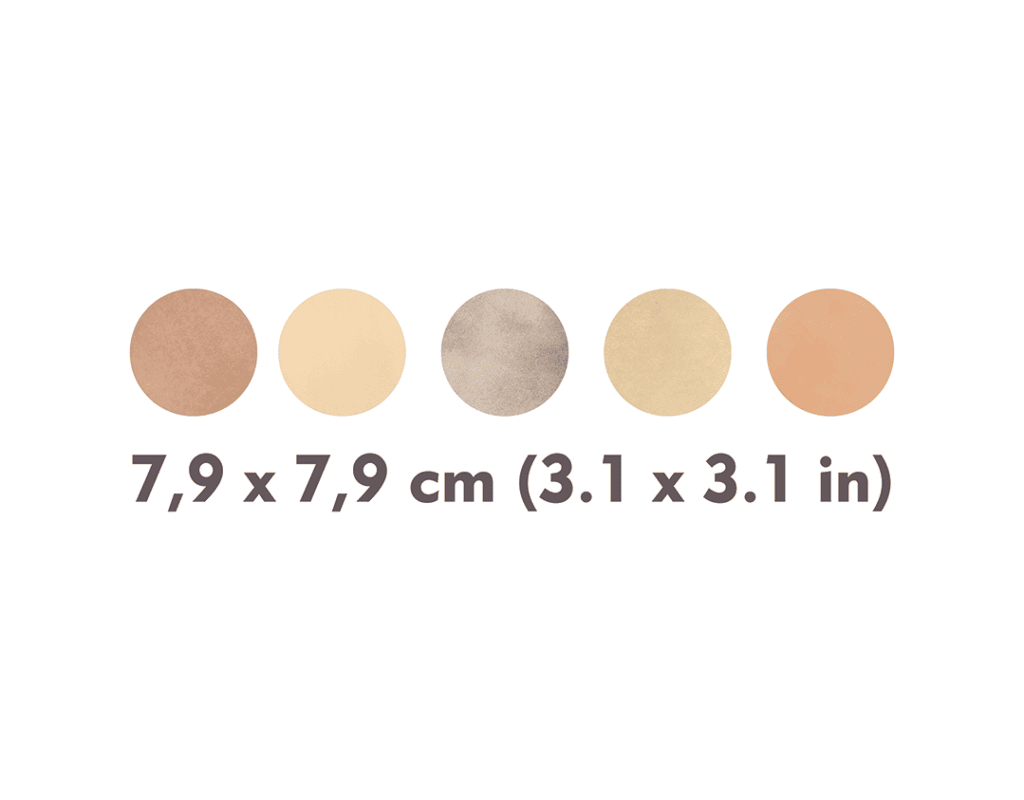 stickers pois brun minimaliste