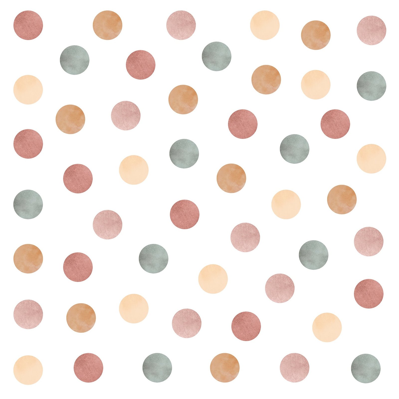 stickers muraux pois couleurs naturelles