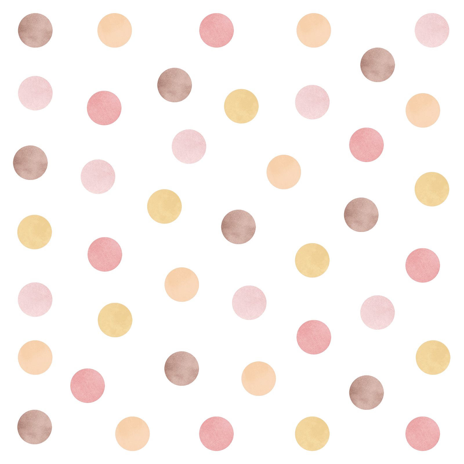 pois autocollants mur rose jaune