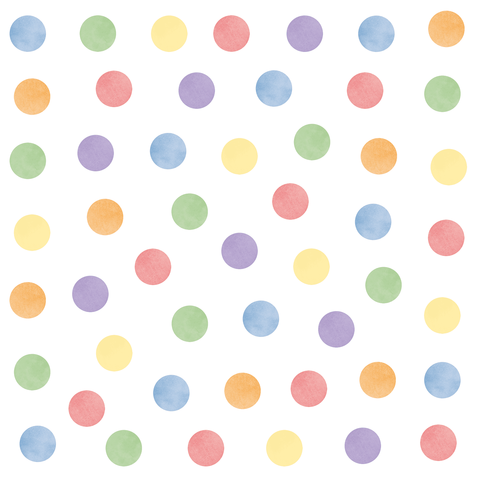 stickers mur pois pastel bebe