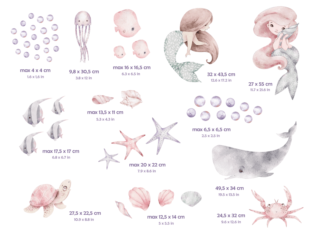 stickers muraux univers marin baleine