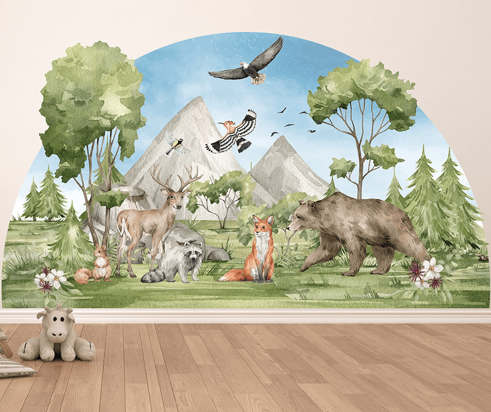 decor mural foret nature enfant