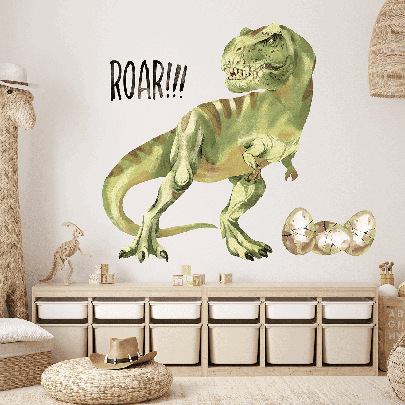 deco murale dinosaure chambre enfant
